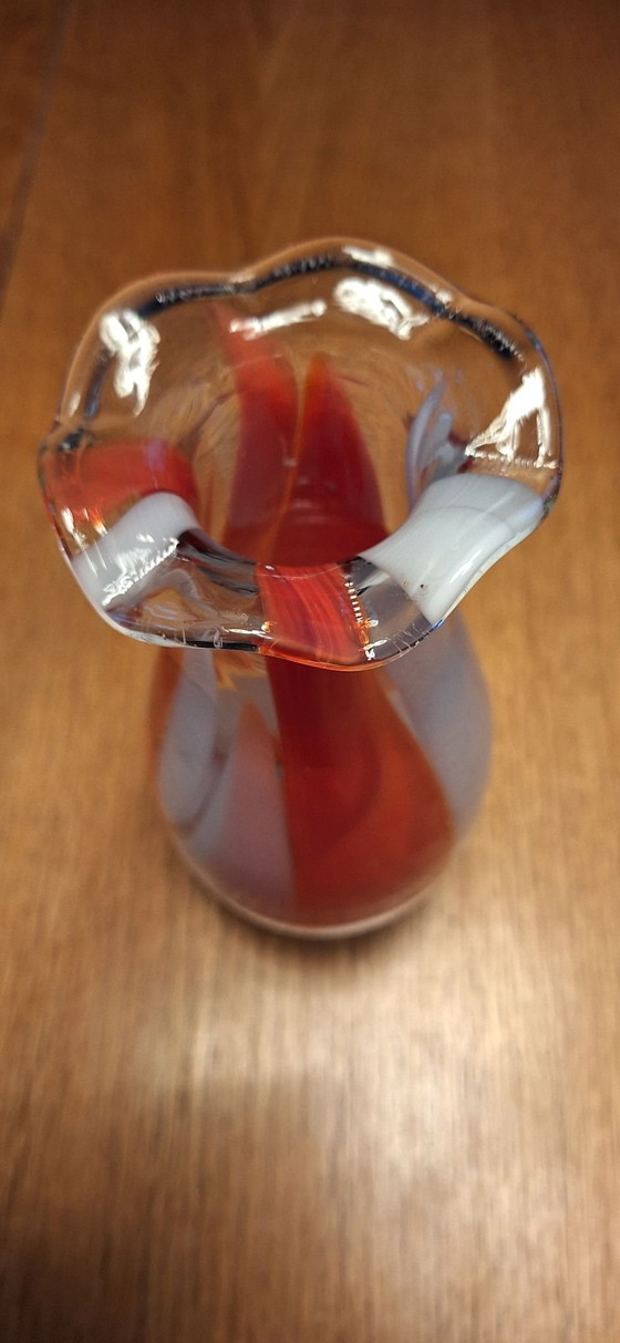 Murano / Empoli Style Vase, Glass, Red (photo 5 of 8)