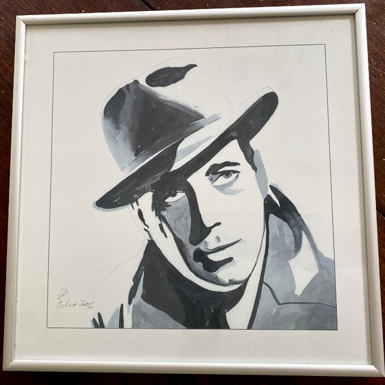 Set aus 4 Kunstdrucken Marilyn Monroe, Brigitte Bardot, Humphrey Bogart, Marlon Brando Signiert – N.v.t. (photo 5 of 8)