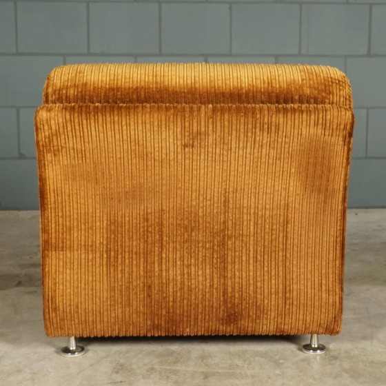 Image 1 of Divano modulare di metà secolo - tessuto a coste marrone - anni '70