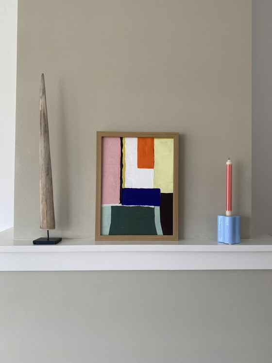 Image 1 of Two abstract paintings 30x40 cm including frame