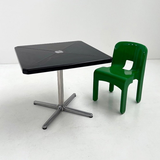 Image 1 of Black Plana Folding Table by Giancarlo Piretti for Castelli, 1970s