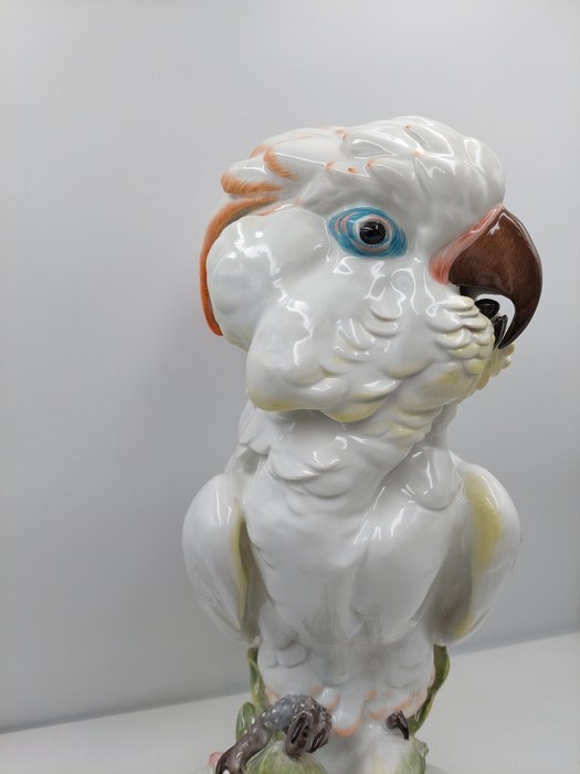 Image 1 of Meissen - Paul Walther - Statue, Cockatoo - 47 cm - Porcelain