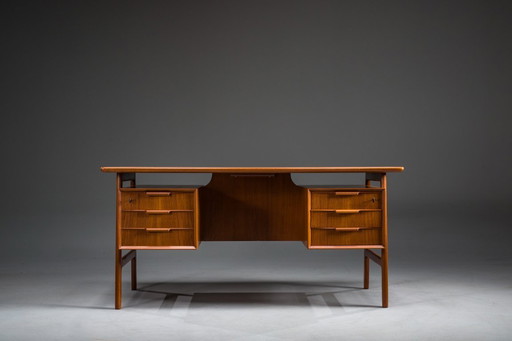 Scrivania modello 75 in teak di Omann Jun Møbelfabrik, anni '60
