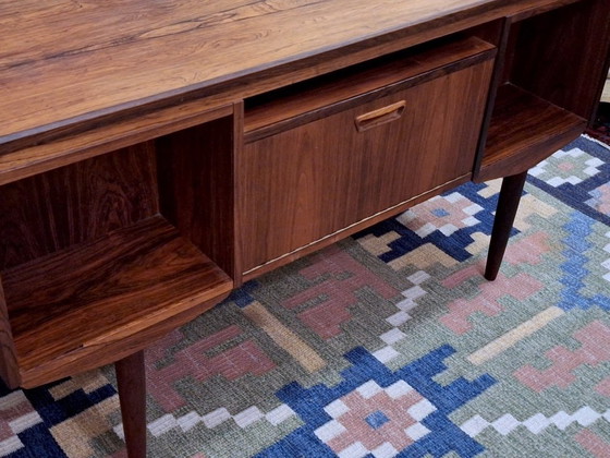 Image 1 of Mid Century Double-Sided Rosewood Desk by J Svenstrup for A P Mobler, Denmark, 1960s
