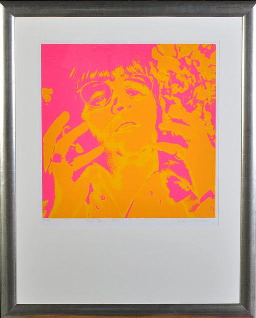 Zeefdrukken 4 x serie ingelijst