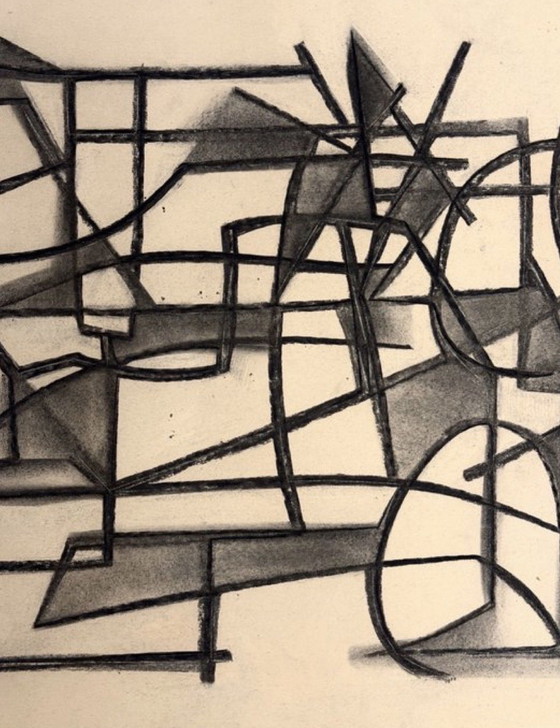 Image 1 of Silvin BRONKART - Magnificent abstract work from 1949 - museum quality