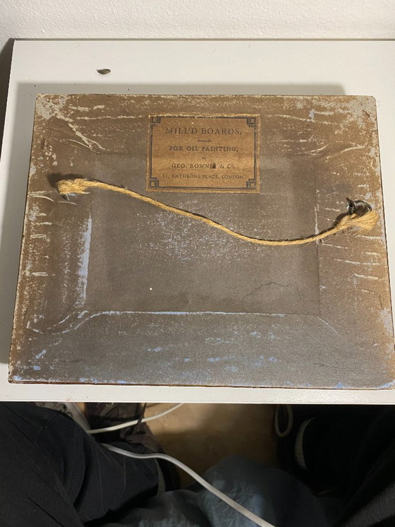 Image 1 of Paar britische Marine-Ölgemälde aus dem 19. Jahrhundert – G. Rowney-Karton – Goldrahmen