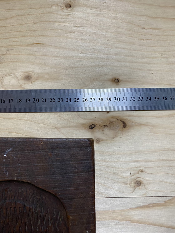 Image 1 of Tagliere di pan di zenzero in legno massello vintage - a forma di gallo