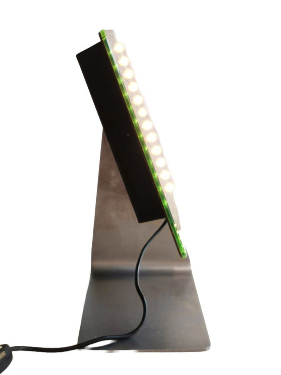 Gino Sarfatti design Arteluce anni '70 monumentale specchio da tavolo architettonico illuminato – Metallo (photo 4 of 15)
