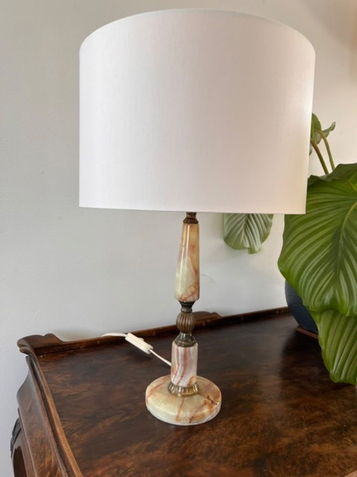 Vintage onyx/marble table lamp