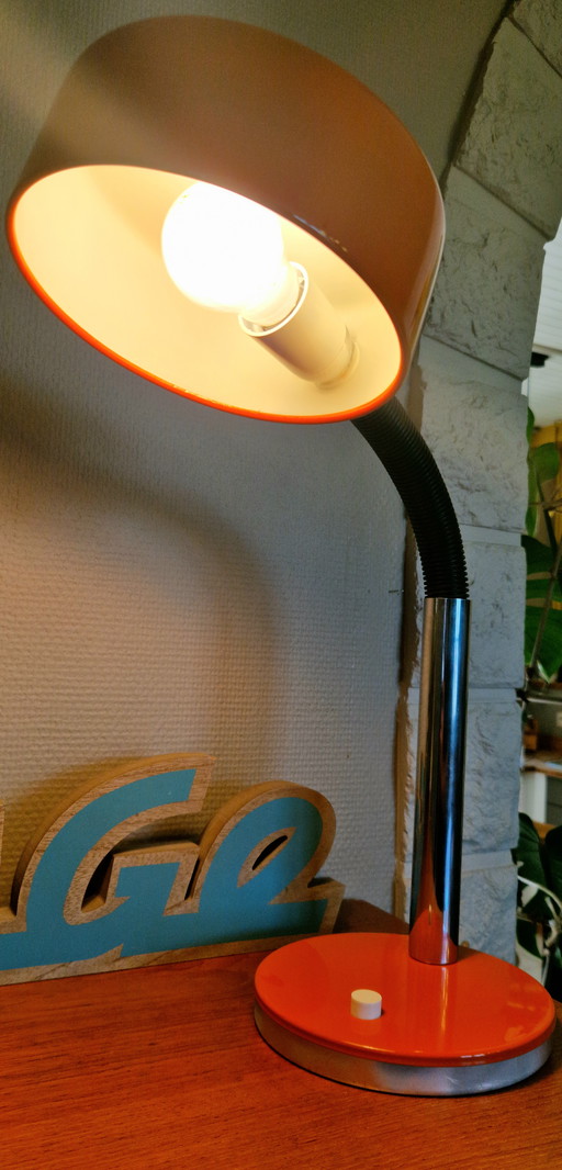 Vintage orange desk lamp
