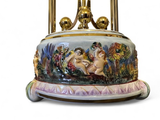 Image 1 of Capodimonte porcelain clock from the 1970s