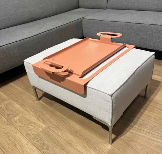 Image 1 of Design on Stock Slide Serving Tray Orange & Blue Set
