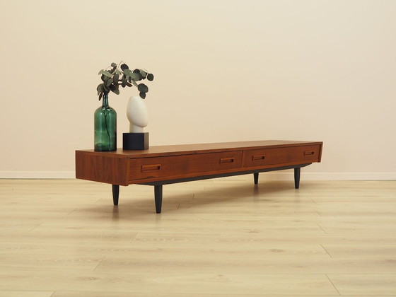 Image 1 of Buffet bas en teck, design danois, années 1960, fabriqué au Danemark