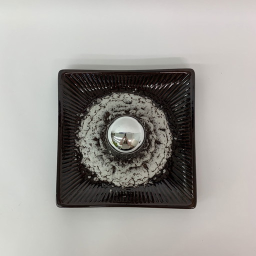 Lampe murale/plafonnier en céramique design d'Allemagne de l'Ouest, années 1970