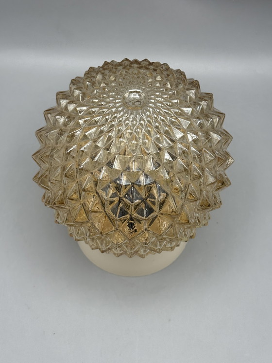 Image 1 of Vintage ceiling lamp in cut glass