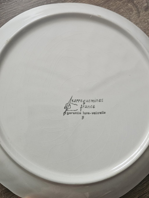 Piatti da pesce Sarreguemines – set di 5 – ceramica francese