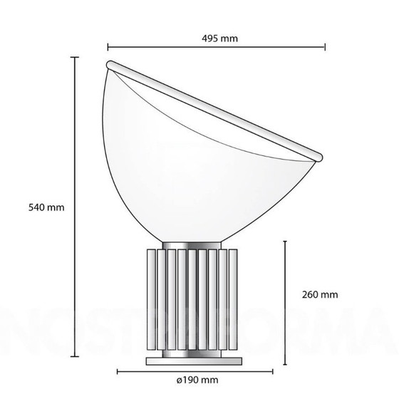Flos Taccia Lamp, Castiglioni – Table lamps, Metal, Plastic (photo 7 of 7)