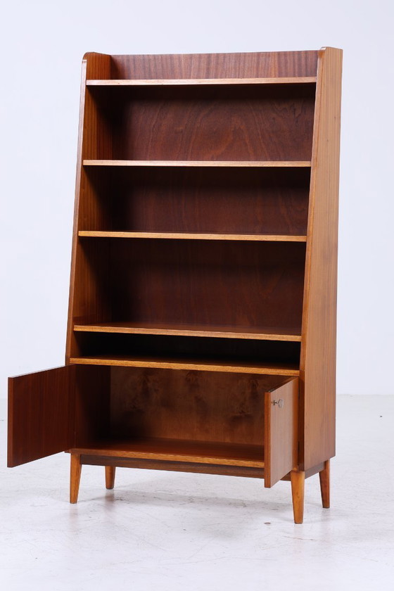 Image 1 of Libreria d'epoca anni '60 | Armadio a scaffale Mid Century retro in legno #05-52