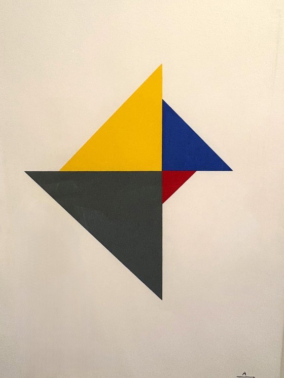 Image 1 of Anton Stankowski – Conjunto de tres pruebas artísticas de geometría abstracta - Serigrafías (1993)
