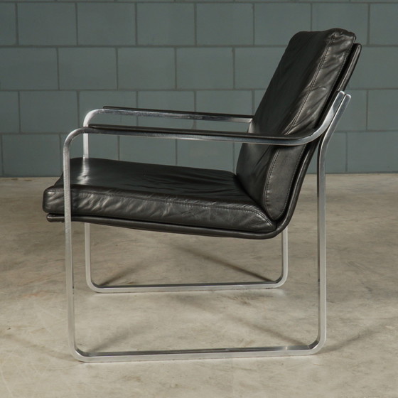 Image 1 of Vintage Designer Armchair - Black Leather - 1960s