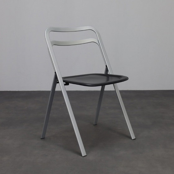 Image 1 of Giorgio Cattelan para Cidue Sillas plegables de cuero, Italia, años 70