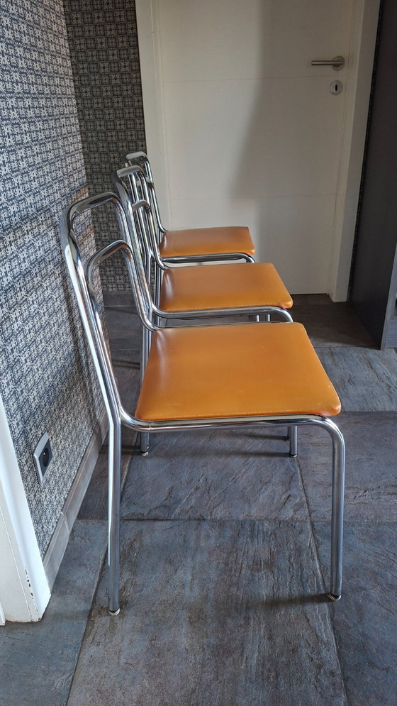 Image 1 of 3 x Vittorio Parigi & Nanni Prina for Molteni – Orix dining chairs – jaren 70