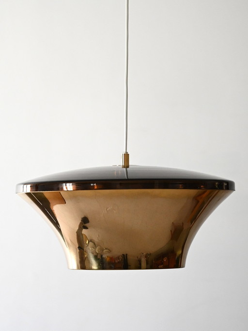 1970er Jahre Skandinavische Messing-Deckenlampe