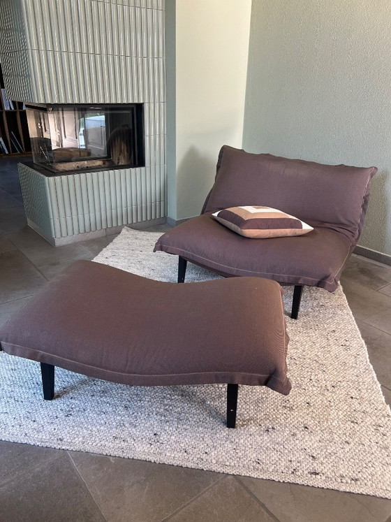Image 1 of Linge Roset fauteuil “Cinal” met voetenbankje