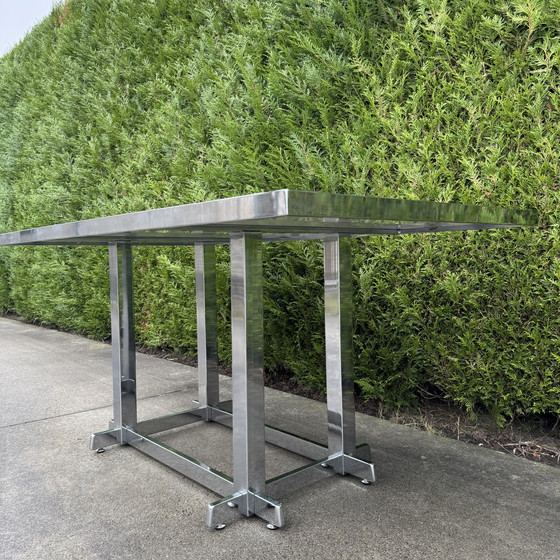Image 1 of table à manger vintage chromée