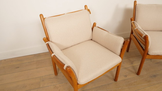 Image 1 of Set van 2 vintage fauteuils | Illum Wikkelsø voor Silkeborg | Model Genius | Teak