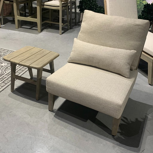 Castle Line Teak Grey Lounge-Sessel mit Beistelltisch