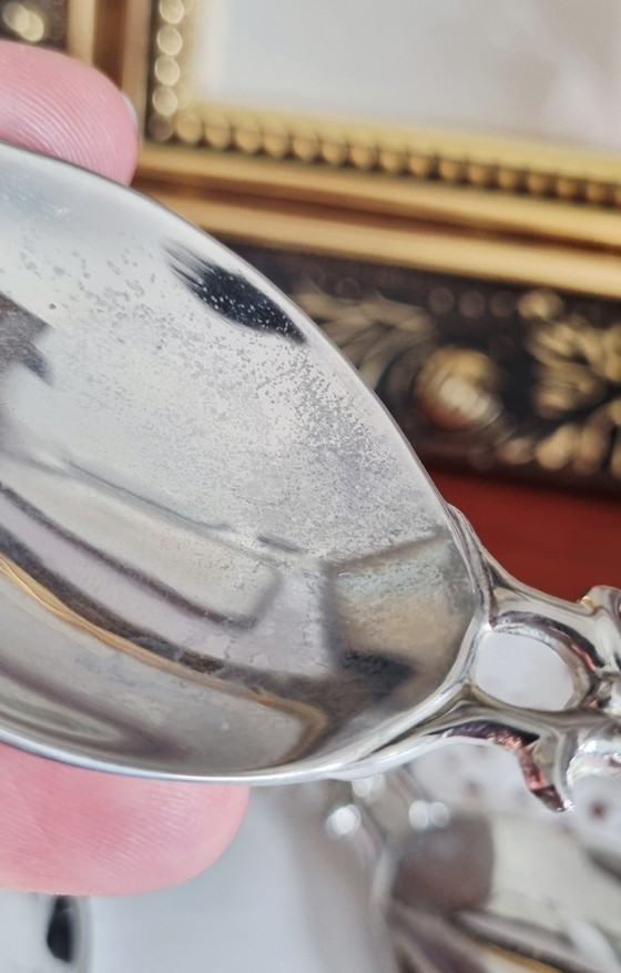 Ensemble de 6 cuillères à huîtres/amuse-bouche vintage – Couverts, Metal (photo 11 of 15)
