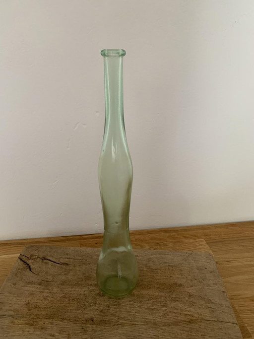 Mid-Century Grüne Glasvase, 1980er Jahre