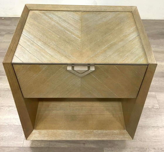 Image 1 of Caracole Modern Earthly Delight Nightstand Pair, Luxury Contemporary Bedside Tables Set for Elegant Bedrooms