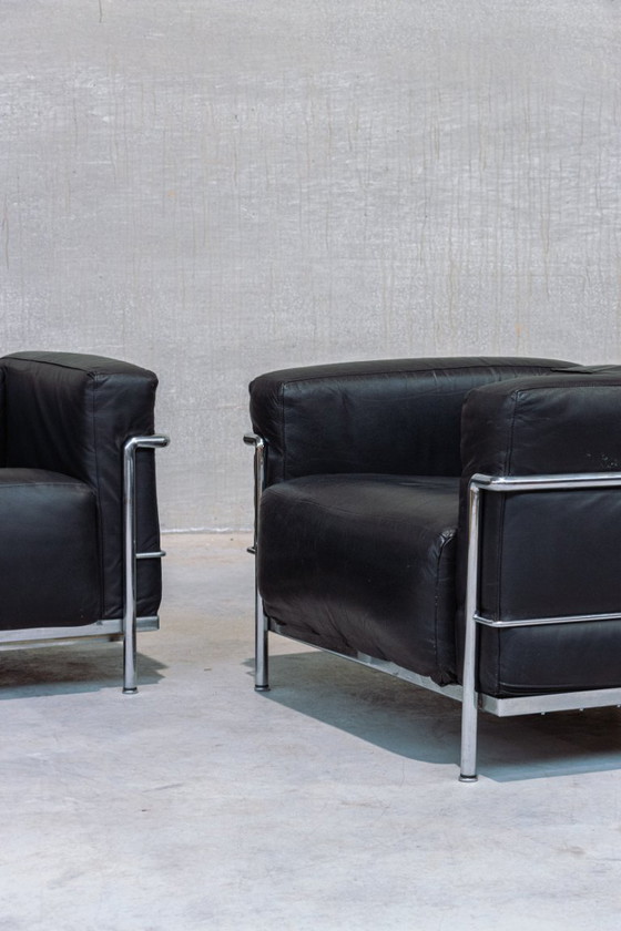 Image 1 of Vintage 1980s Cassina Lc3 2 seater