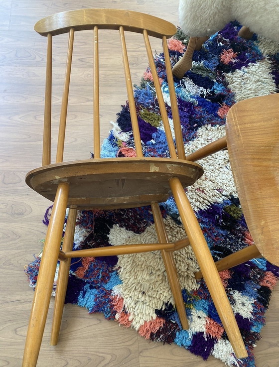 Image 1 of 2 originele Tapiovaara Zweedse houten stoelen