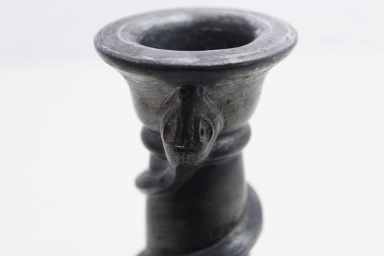 Image 1 of Schlangenleuchter aus Zinn im Jugendstil von J. Buchs, frühes 20. Jahrhundert