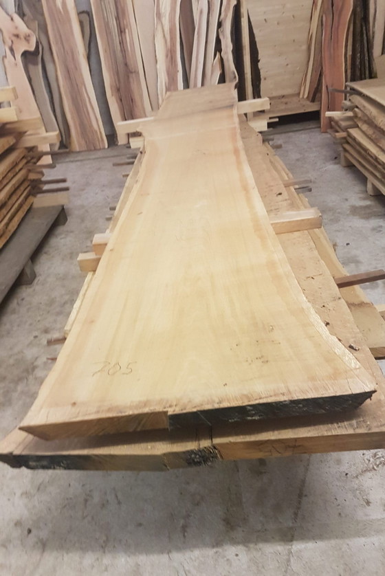 Unique piece made by a carpenter – Solid cherry wood dining table 230 cm | Leather bench & chairs (photo 4 of 5)