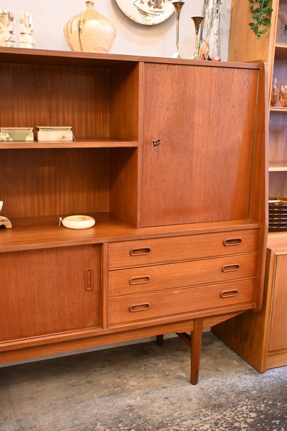 Image 1 of Teak wooden Danish Design highboard 60s/70s