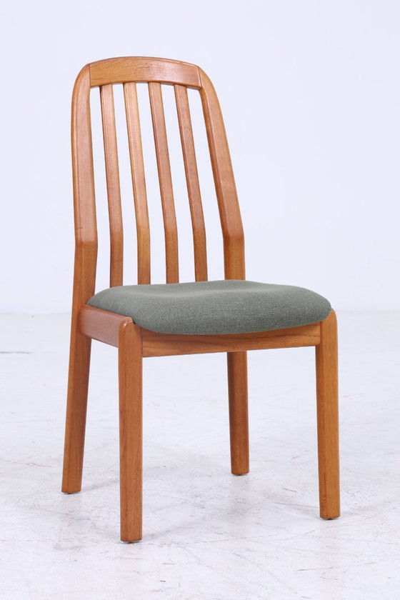Image 1 of Set of 4 vintage teak Dyrlund chairs from the 60s | Mid - Century kitchen chair dining chairs vintage retro #06-48