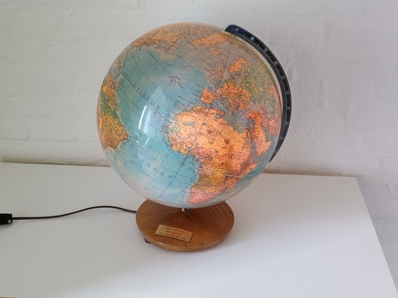 Image 1 of Globo – Mappamondo – Lampada da tavolo – Columbus Duplex anni &#39;70