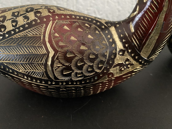 Image 1 of 2 Swans Brass Handmade
