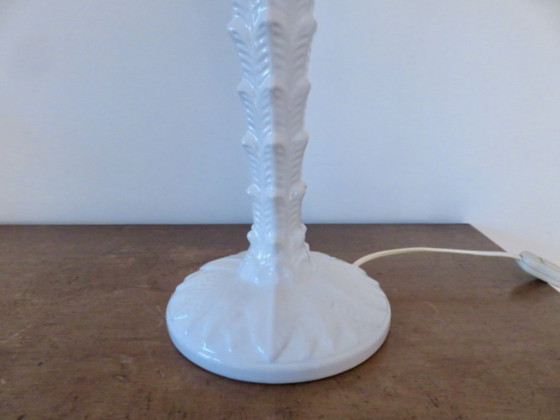 Image 1 of Rare Large "Palm Tree" Lamp, Italy, White Ceramic, 1960