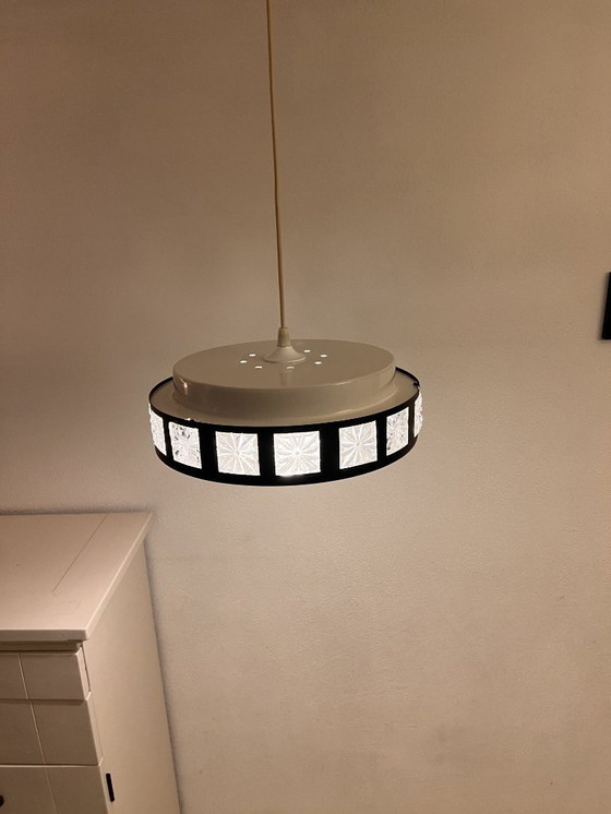 Image 1 of Vintage Space-Age / Mid-Century UFO hanging lamp – L.U.M. – Ø 37 cm