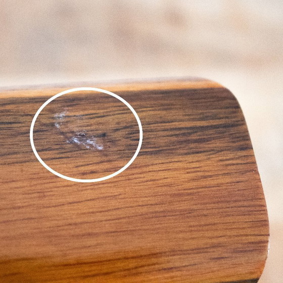 Image 1 of Vintage rectangular wooden box, mid-century modern style, with square knob and legs