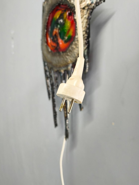 Image 1 of Lampada da parete scultorea brutalista cecoslovacca, anni '70