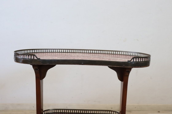 Image 1 of Antiker Beistelltisch mit Marmorplatte, Italien Ende 19.