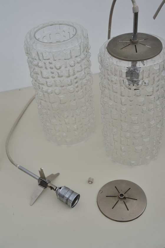 Image 1 of Plafonnier avec ampoule en verre de Peill & Putzler (années 1950)