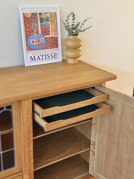 Image 1 of Vintage wandmeubel highboard Deens Henning Kjærnulf jaren 70